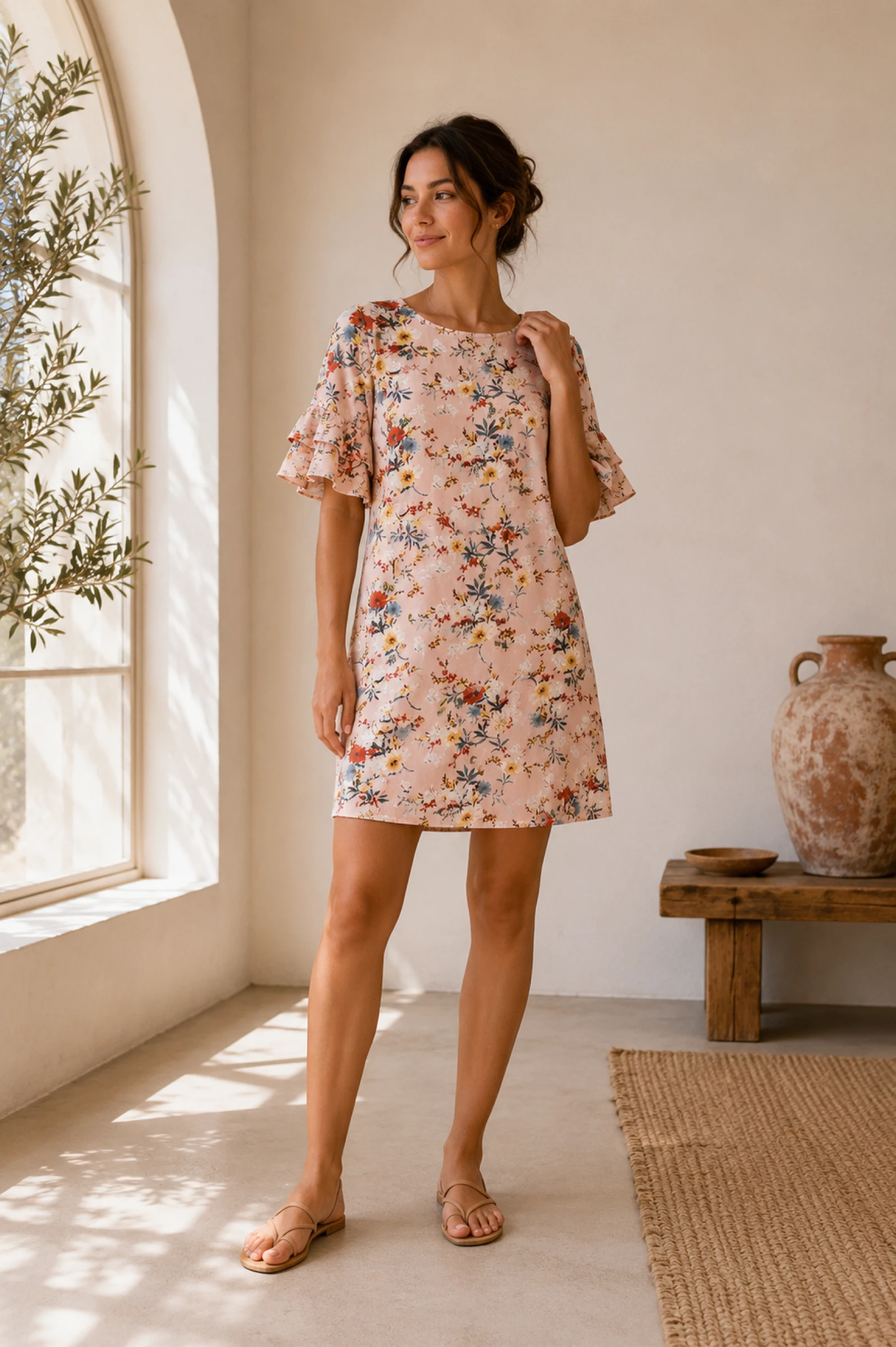 Lala Love bloemenjurk lichtroze maat S 36 nieuw